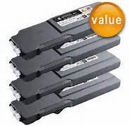 FREE SHIPPING! Dell C3760, C3765 High Yield 4-Pack Toners (CYMK) $63.95ea