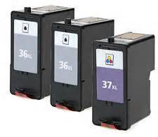 Lexmark 36XL, 37XL 3-Pack Combo (Black, Color) $18.00ea