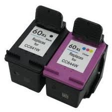 HP 60XL High Yield 2-Pack Combo Ink (1-Black $13, 1-Color $15) $28.00