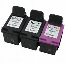 HP 60XL Premium Re-Manufactured 3-Pack High Yield Ink Combo $18.47 each $55.41 Free Shipping