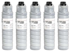 Ricoh 885149 (Type 3100D) for Aficio 340, 350, 355  Compatible 5-Pack 27,000 Page Toner Cartridges $18.98 each