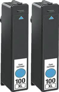 Lexmark 100XL 2-Pack Cyan Ink Cartridges 14N1069 $18.90 ($9.45 each) Free Shipping