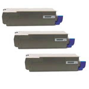 Okidata C610 Black Compatible 3-Pack Toners 44315304, 8,000 Pages $107.85 ($35.95 each)
