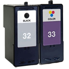 Lexmark 2-Pack Combo No 32, 33 (190 Page Color, 200 Page Black $11.50 each