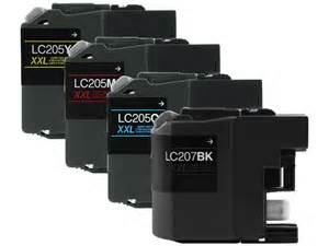 Brother LC205/LC207XXL Compatible 4-Pack Super High Yield Ink Combo $4.65 each ($18.60) Free Shipping