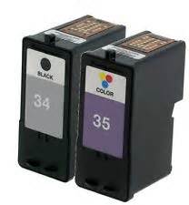 Compatible Lexmark No 34, 35 Combo High Yield Black & Color Ink (18C0034, 18C0035) $19.20 each