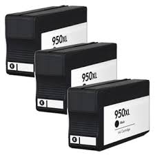 HP 950XL Black 3-Pack Remanufactured High Yield Ink CN045AN $9.00 each ($27.00) FREE SHIPPING