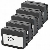 HP 932XL BLACK 5-Pack Remanufactured Premium Inks $6.08 each ($30.40) Free Shipping)
