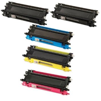 Brother TN210 5-Pack Combo New Compatible Toners (2 Black/1 Cyan/1 Yellow/1 Magenta) $11.50 each ($57.50) FREE SHIPPING