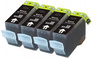 Canon BCi-3e Black Compatible 4-Pack Ink Cartridges $2.60 each ($10.40)