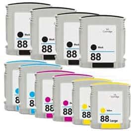 HP 88XL 10-Pack Remanufactured Ink Combo, 4 Black, 2 Cyan, 2 Magenta, 2 Yellow $4.23 each ($42.30) Free Shipping